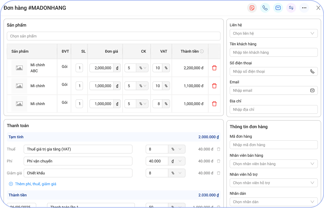 Quản lý đơn hàng